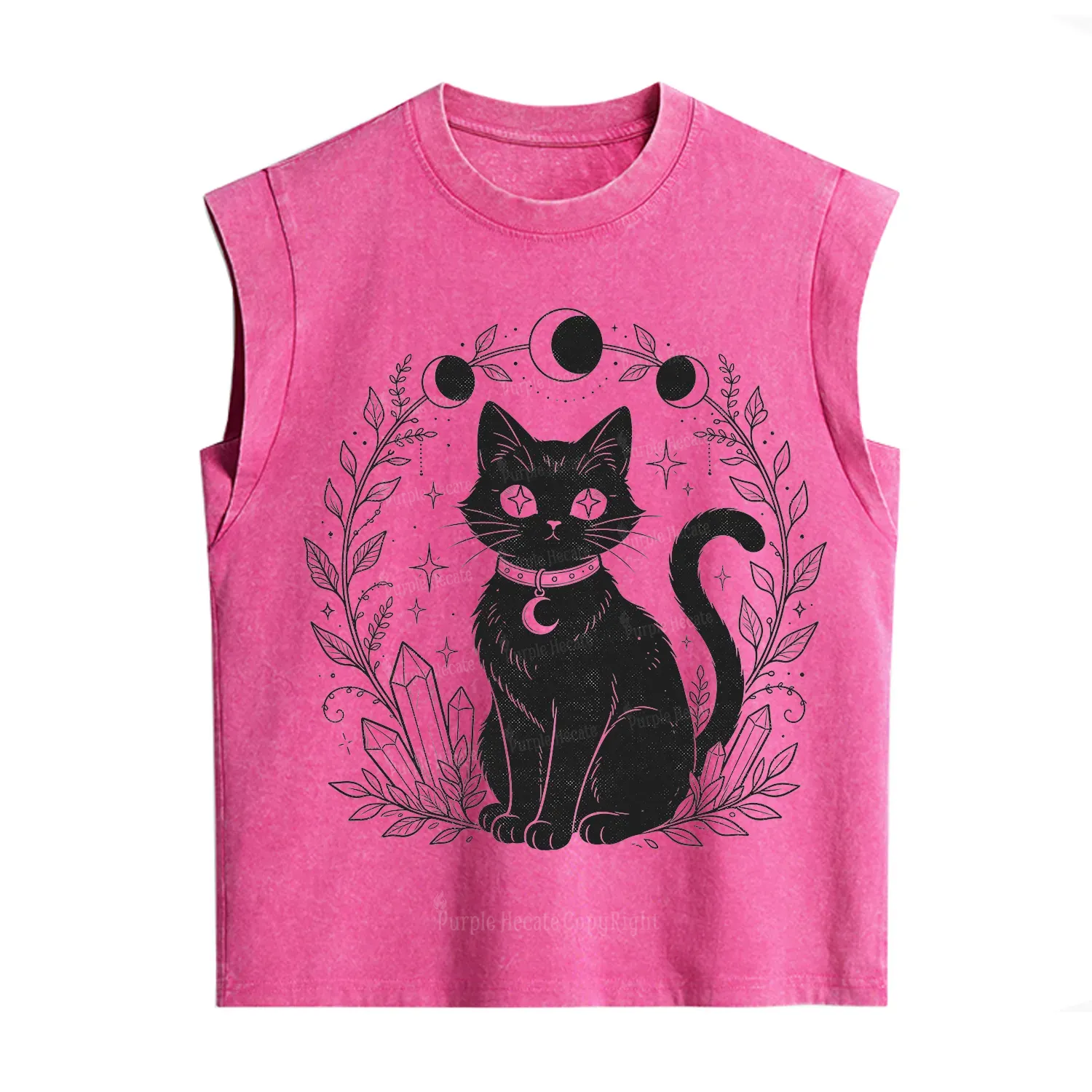 Purplehecate Mystical Cat Vintage Washed Tank