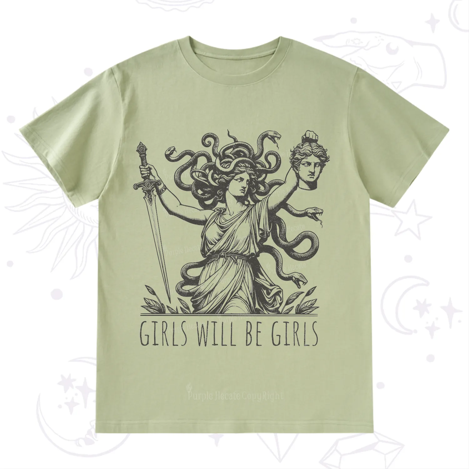 Purplehecate Girls Will Be Girls Medusa T-Shirt