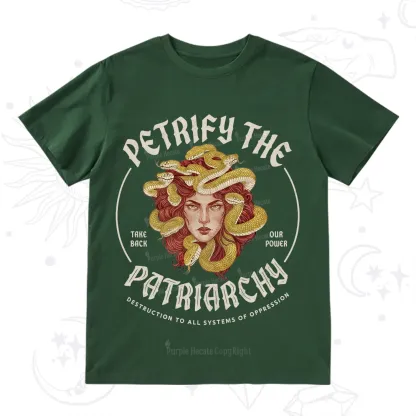 Purplehecate Petrify Patriarchy Medusa T-Shirt