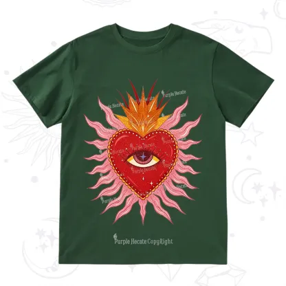 Purplehecate Sacred Flame Heart T-Shirt
