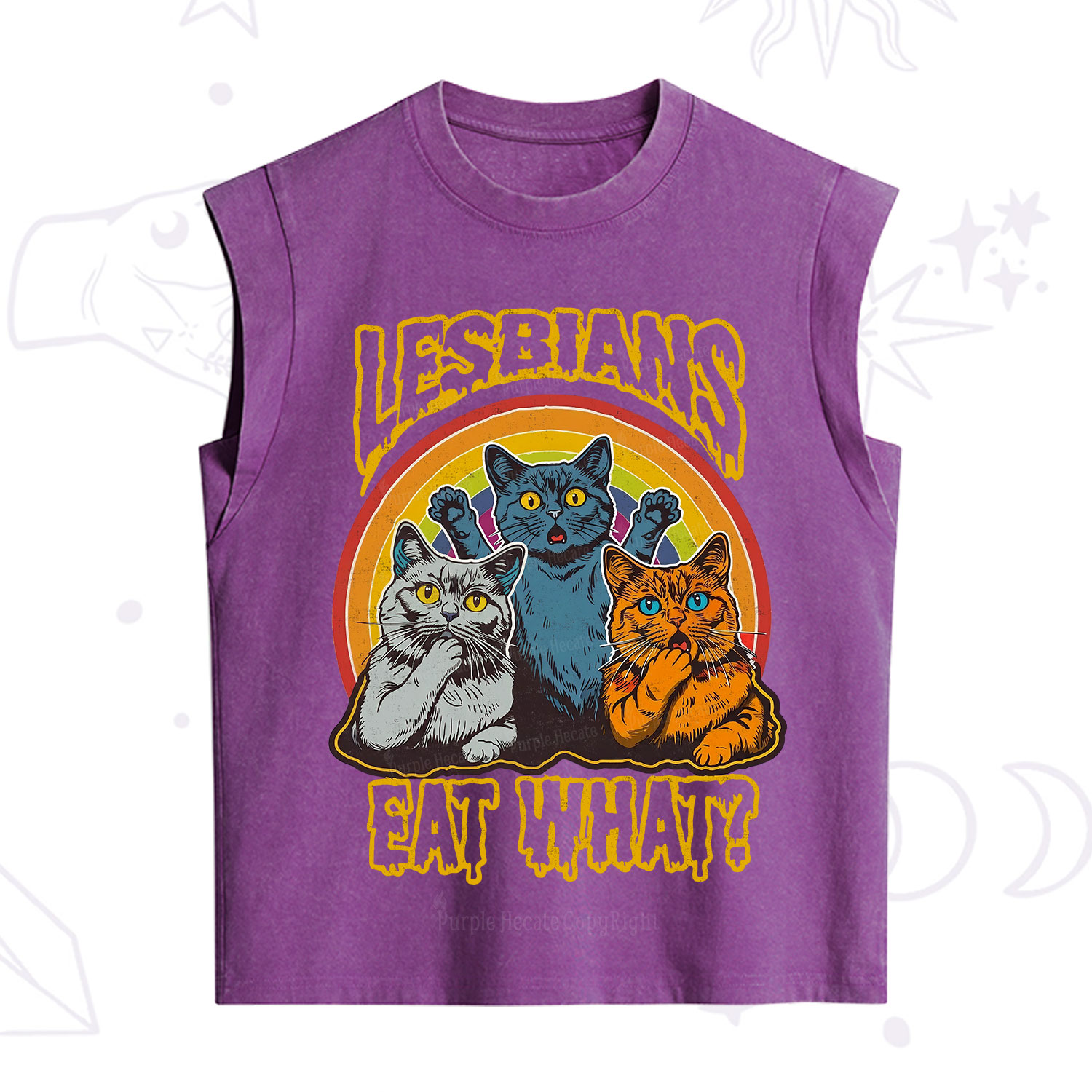 Purplehecate Lesbians eat what Vintage Washed Tank