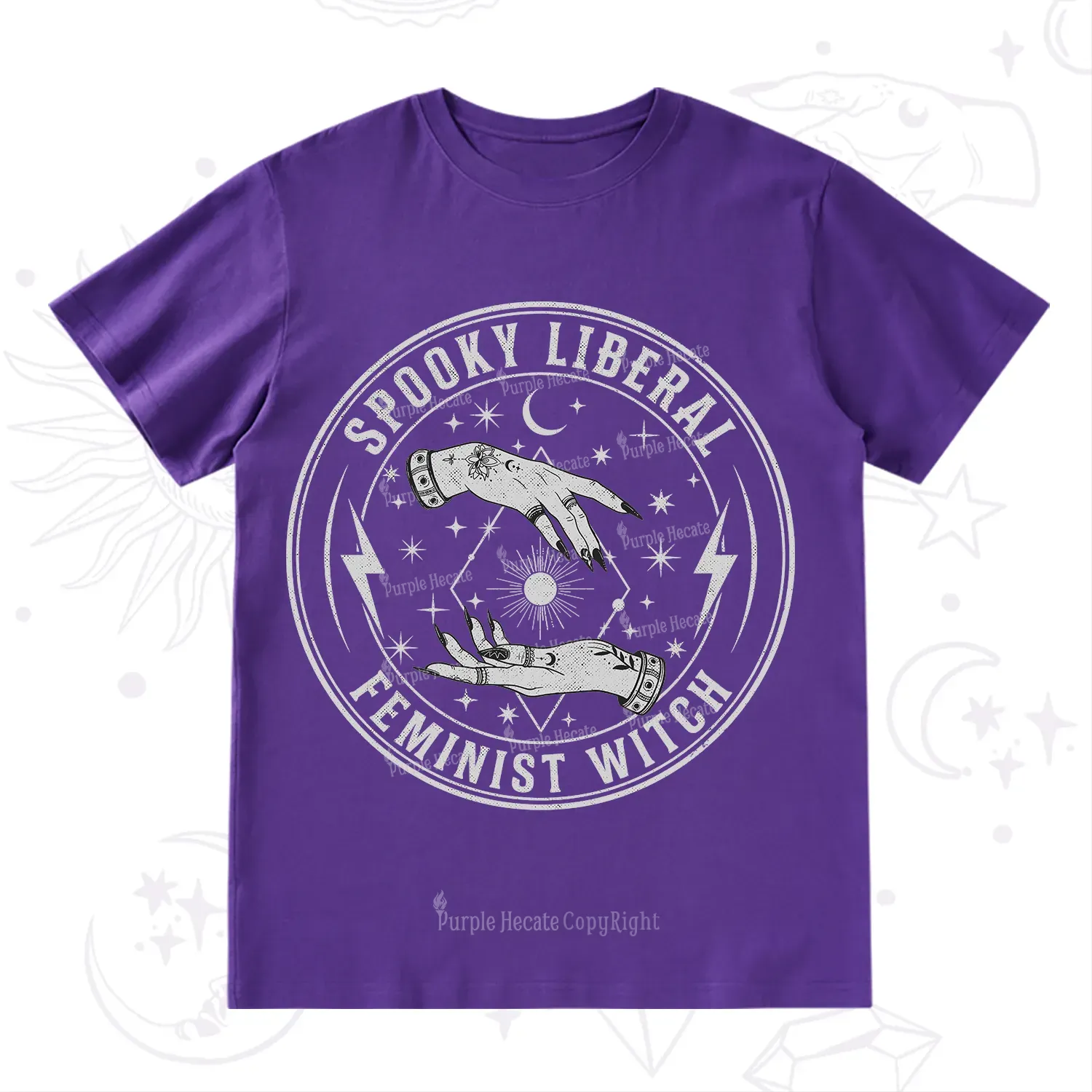 Purplehecate Spooky Liberal Feminist Witch T-Shirt