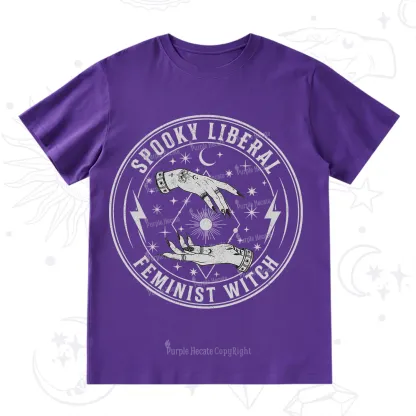 Purplehecate Spooky Liberal Feminist Witch T-Shirt