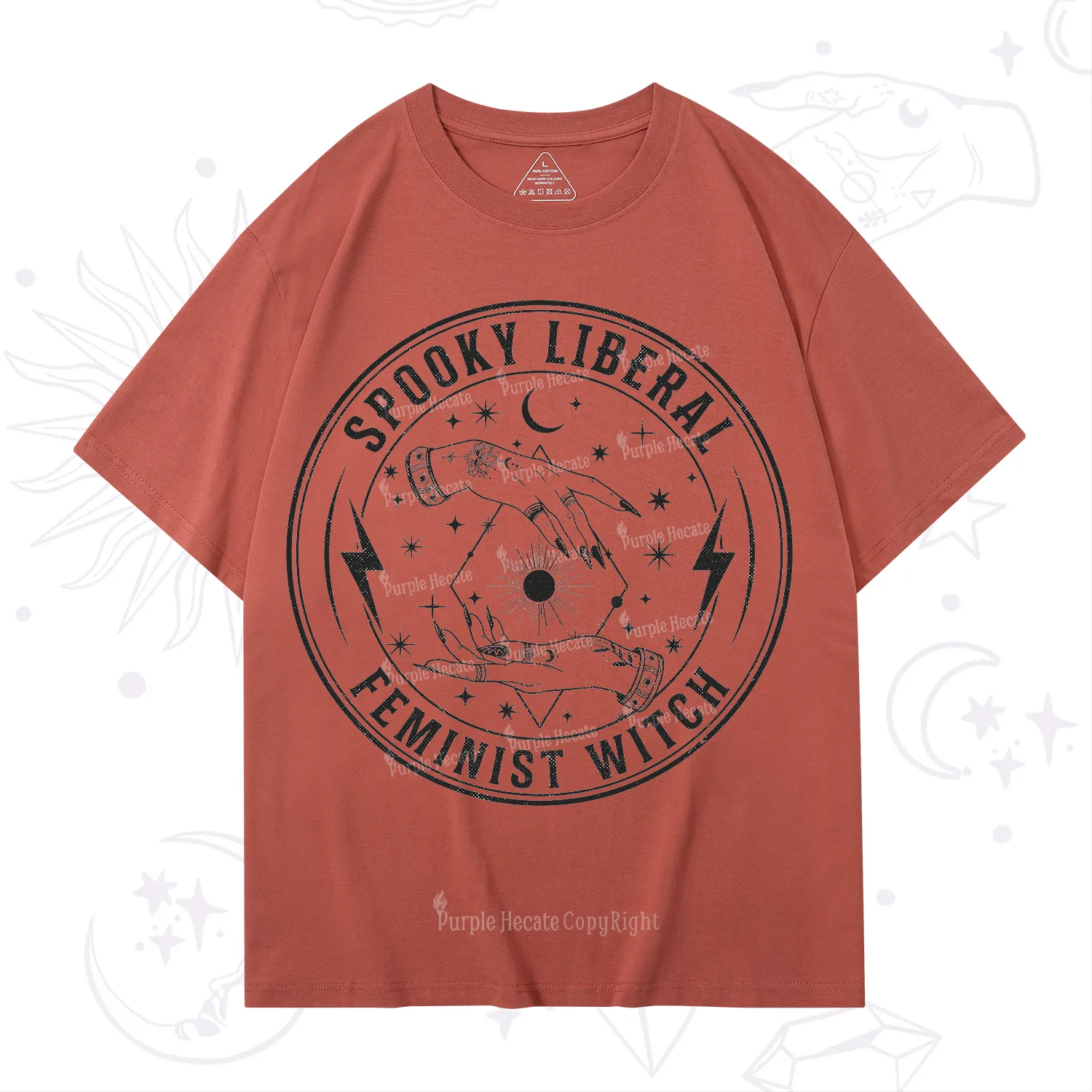 Purplehecate Spooky Liberal Feminist Witch T-Shirt