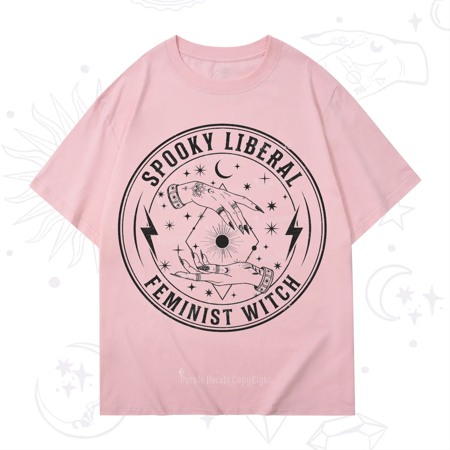 Purplehecate Spooky Liberal Feminist Witch T-Shirt