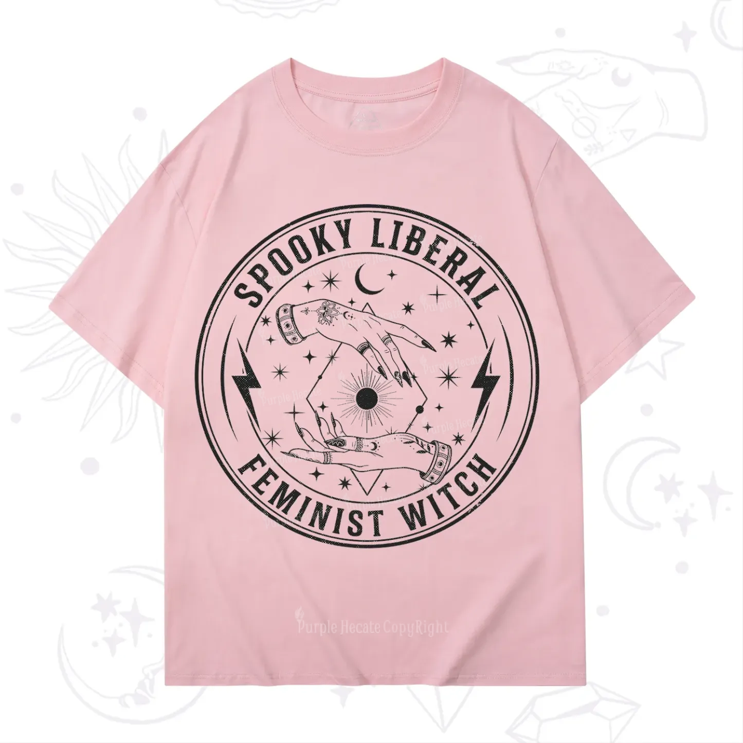 Purplehecate Spooky Liberal Feminist Witch T-Shirt