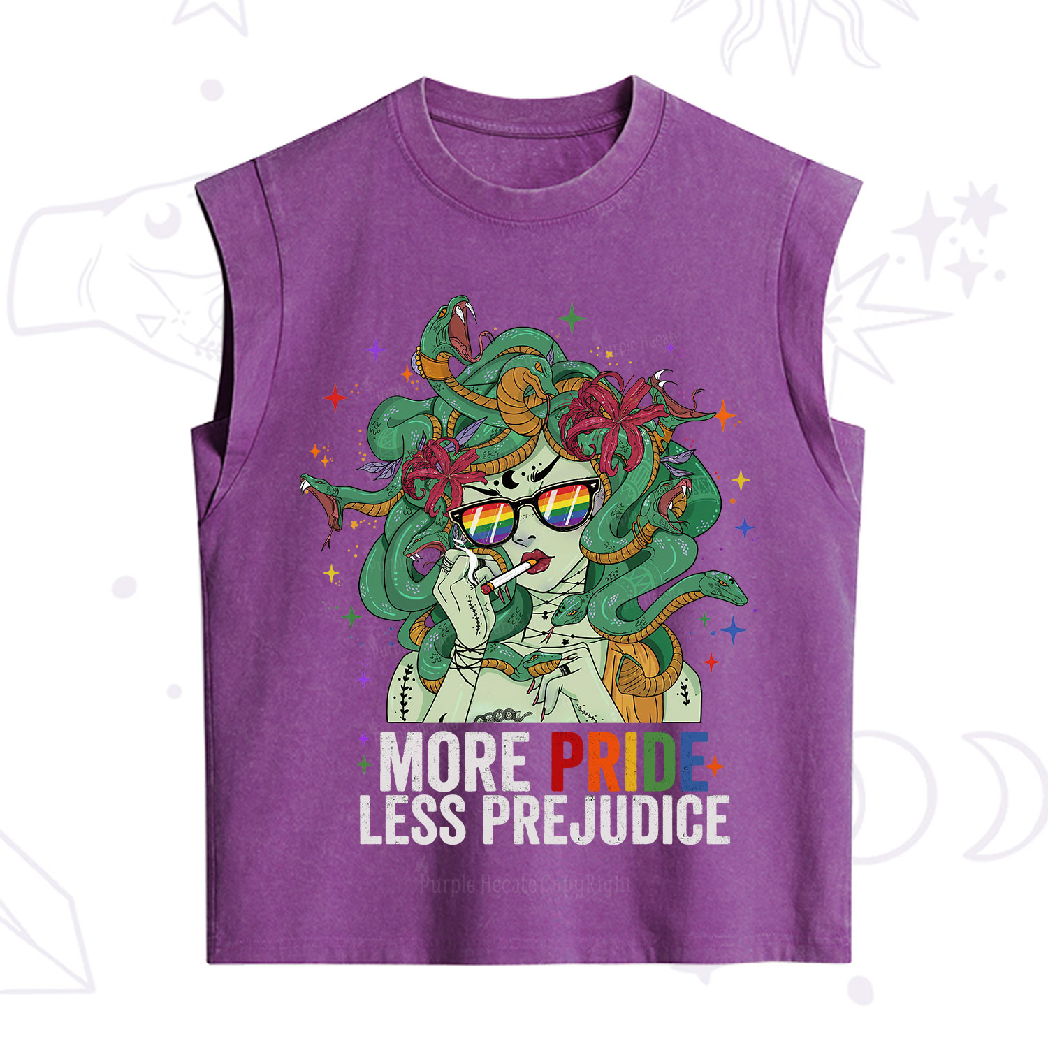 Purplehecate More Pride Less Prejudice Medusa Vintage Washed Tank