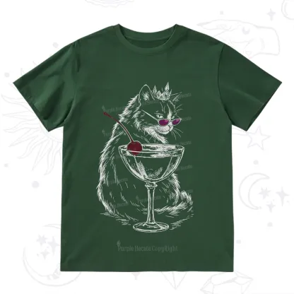 Purplehecate Martini Queen Cat T-Shirt
