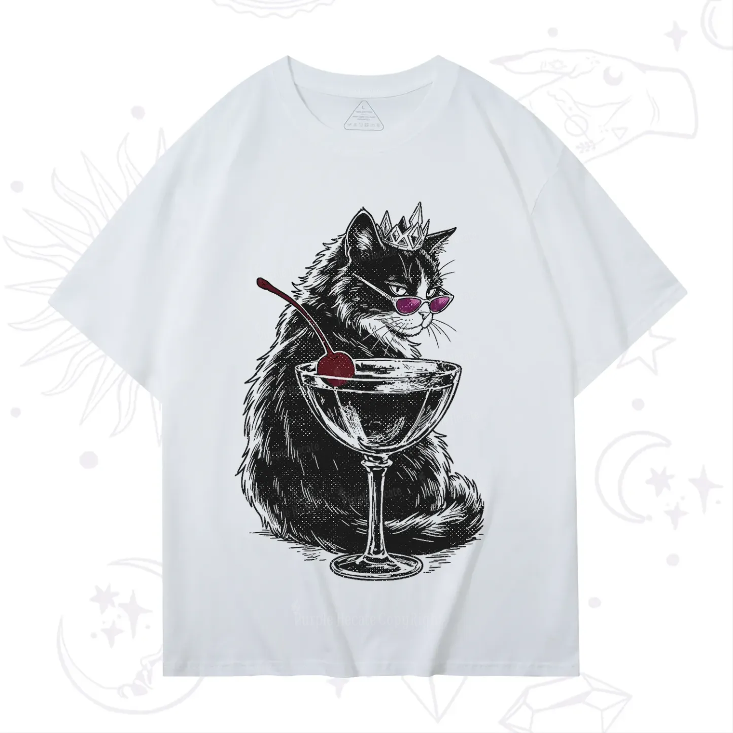 Purplehecate Martini Queen Cat T-Shirt