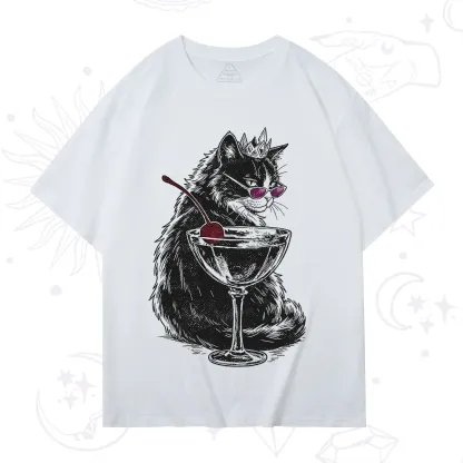 Purplehecate Martini Queen Cat T-Shirt