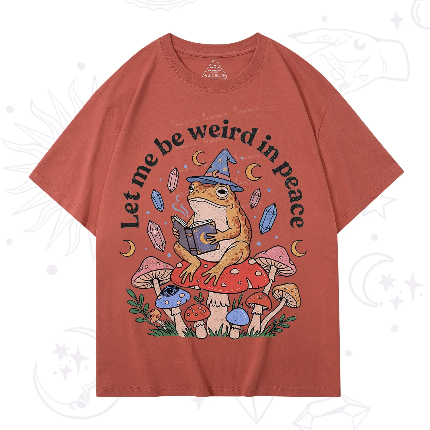 Purplehecate Let Me Be Weird in Peace Frog T-Shirt
