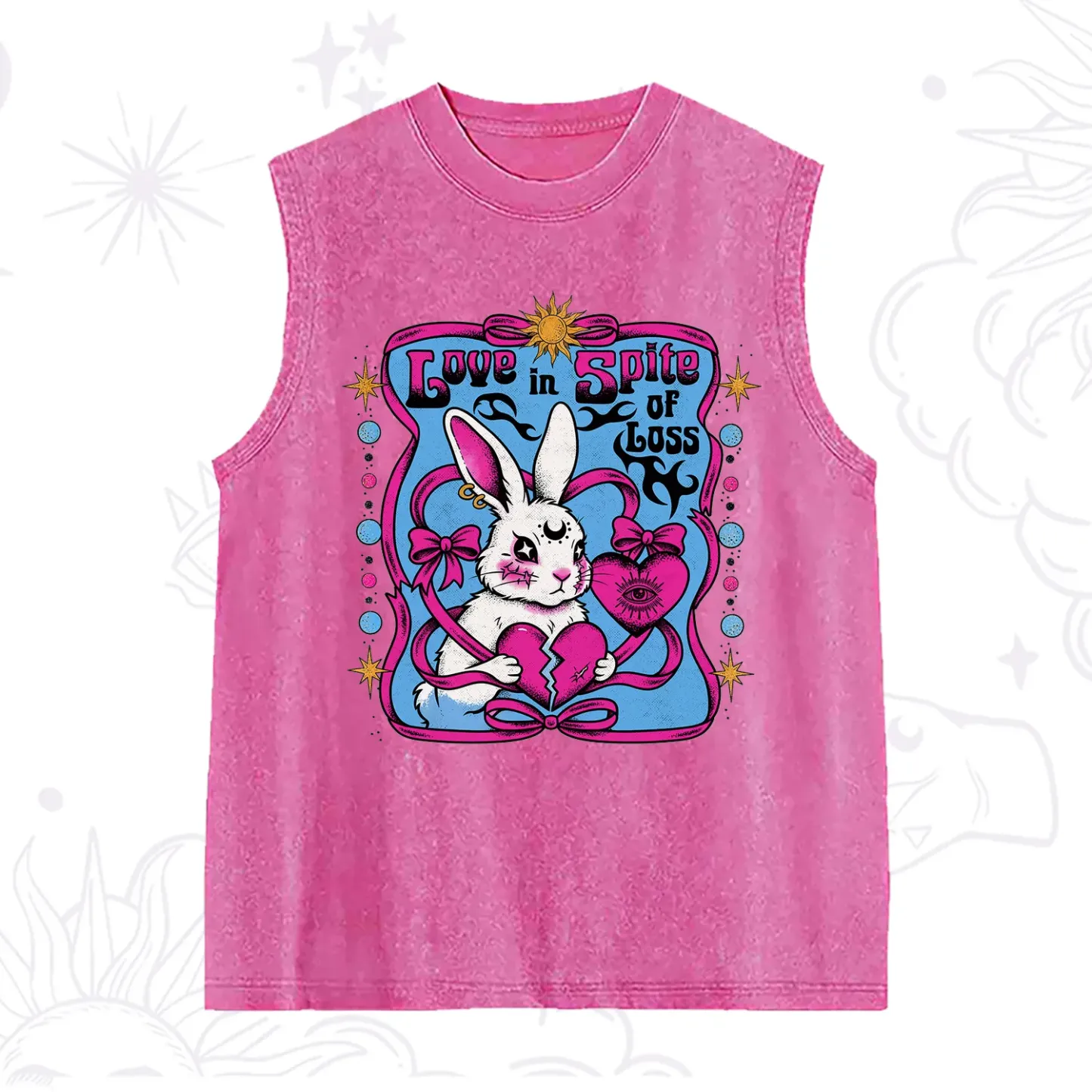 Purplehecate Love in Spite of Loss Bunny Washed Tank