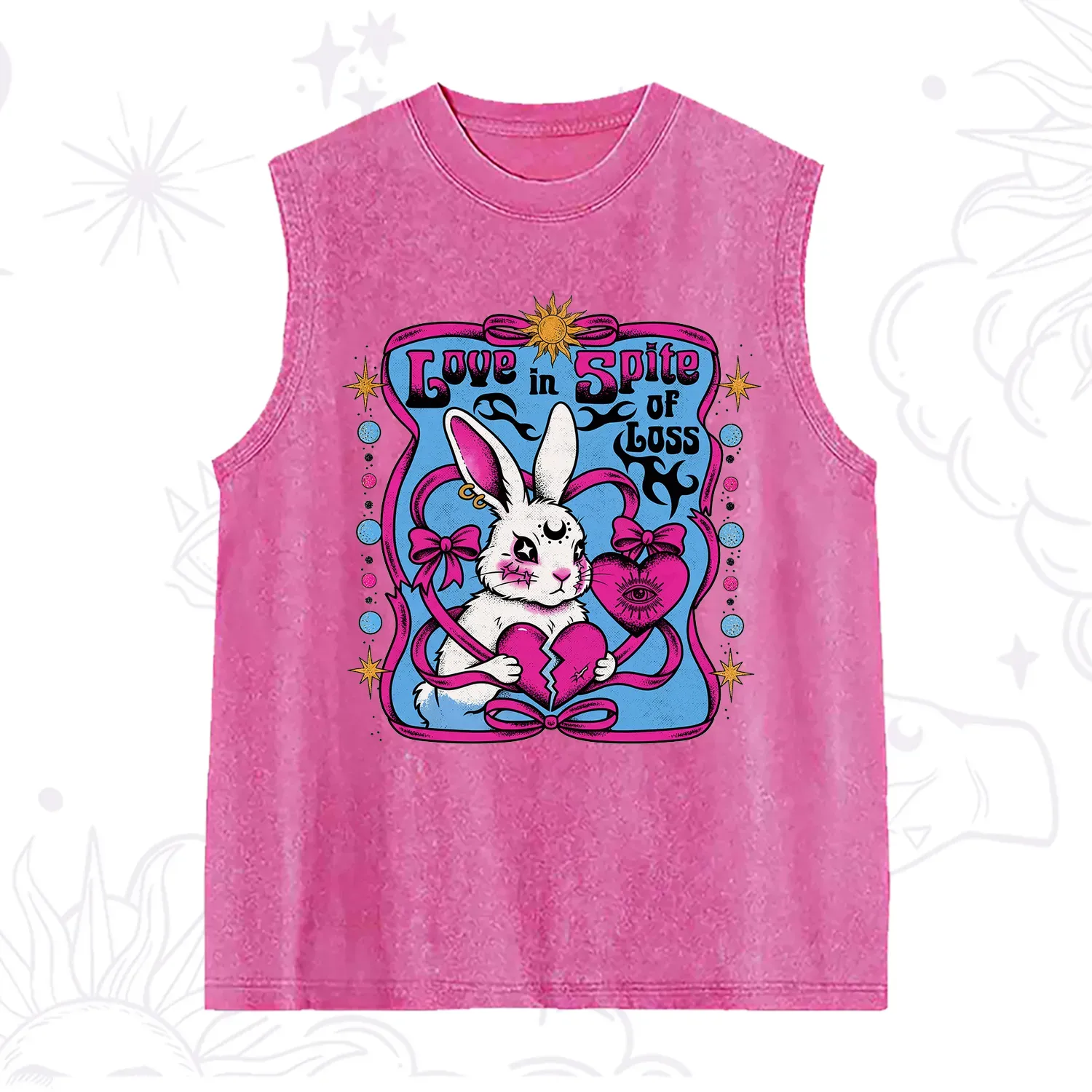 Purplehecate Love in Spite of Loss Bunny Washed Tank