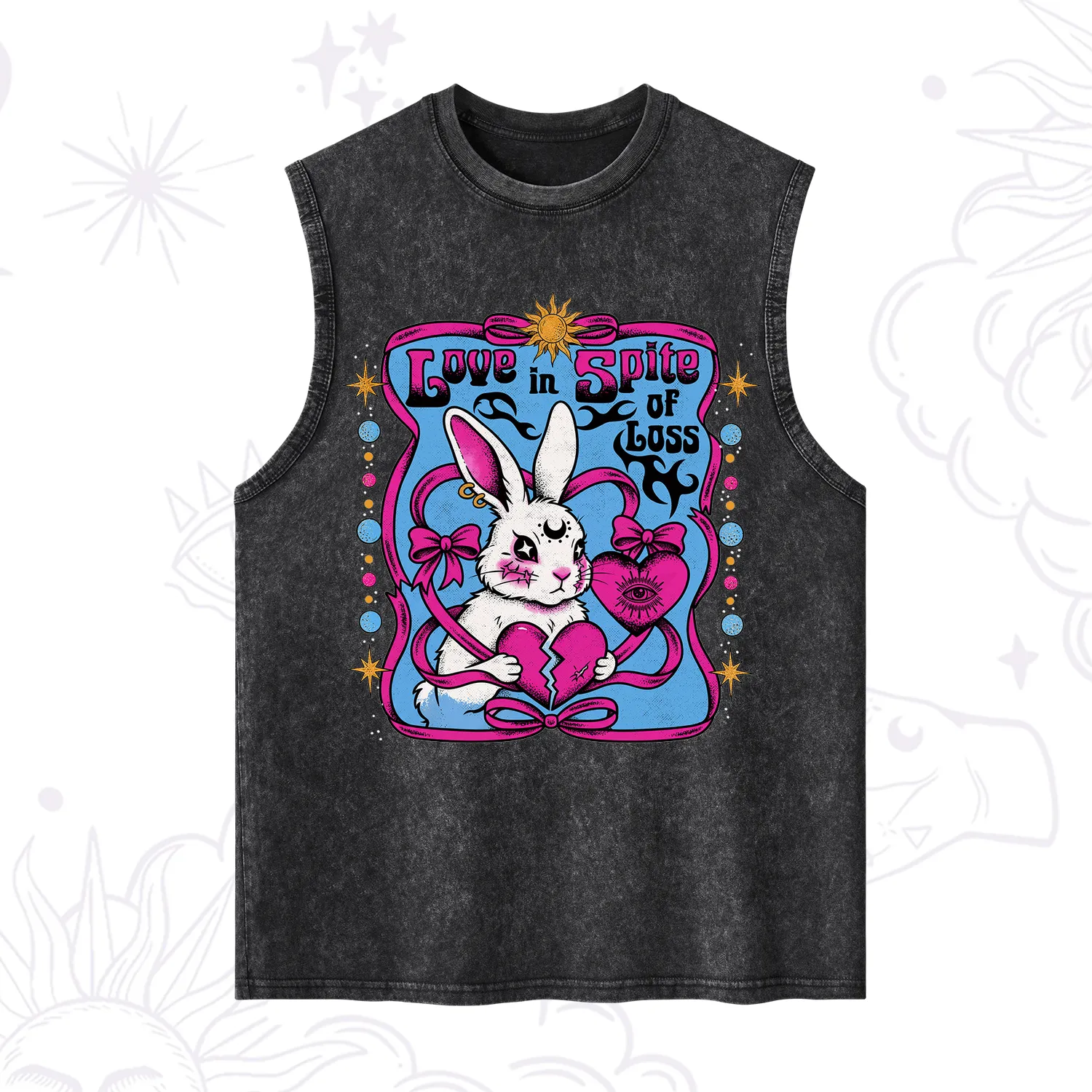 Purplehecate Love in Spite of Loss Bunny Washed Tank