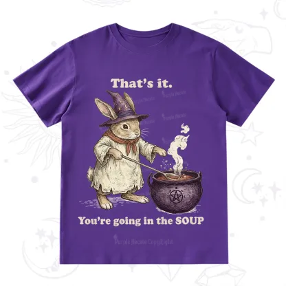 Purplehecate That's It You're Going in the Soup Witch Bunny T-Shirt