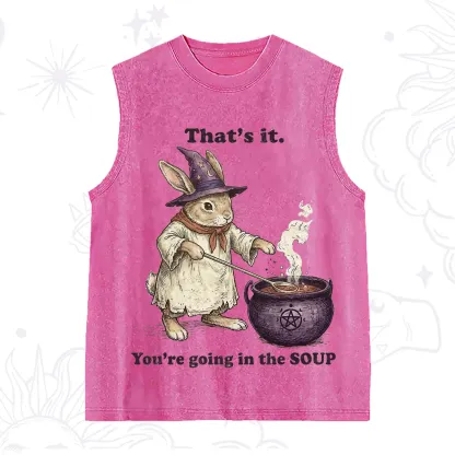 Purplehecate That's It You're Going in the Soup Witch Bunny Washed Tank