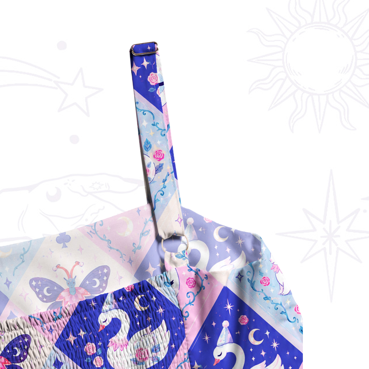 [Copy]Purplehecate Solar Bloom Sacred Heart Wide Straps Maxi Dress