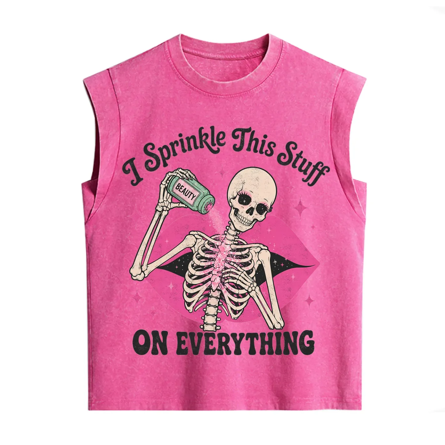 Purplehecate I Sprinkle This Stuff on Everything Beauty Skeleton Vintage Washed Tank