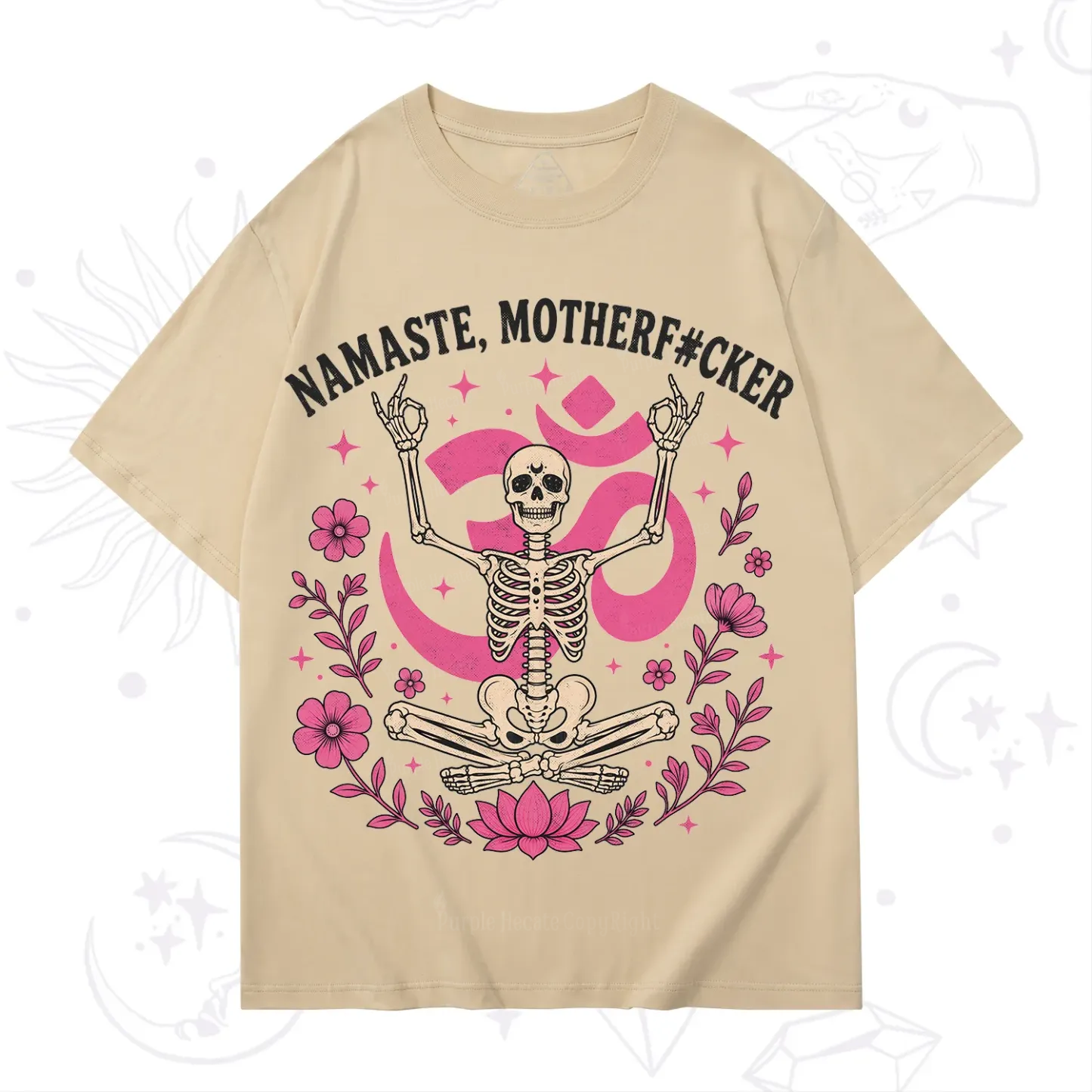 Purplehecate Namaste Motherf*cker Skeleton T-Shirt