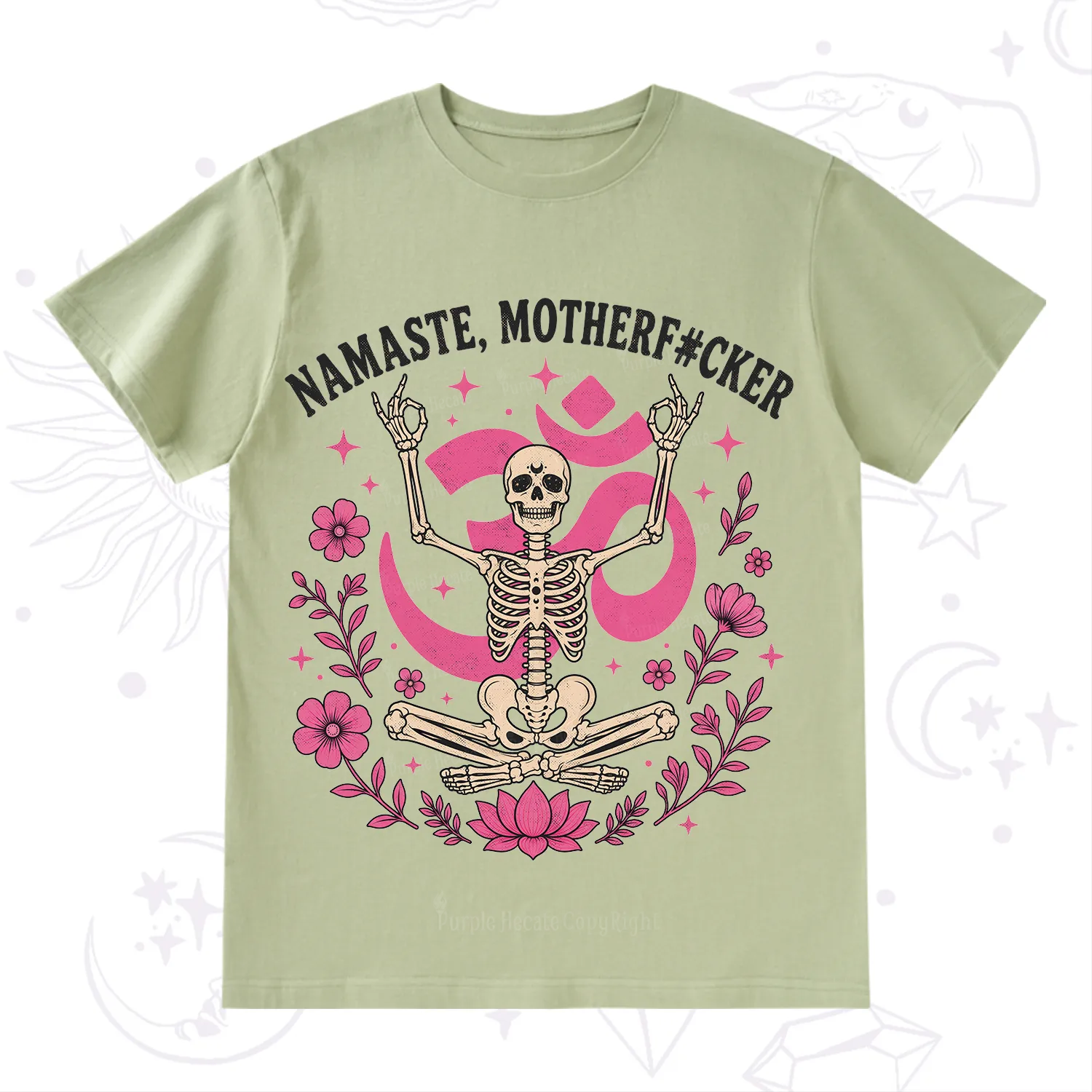 Purplehecate Namaste Motherf*cker Skeleton T-Shirt