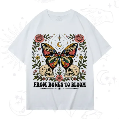 Purplehecate From Bones to Bloom Butterfly T-Shirt