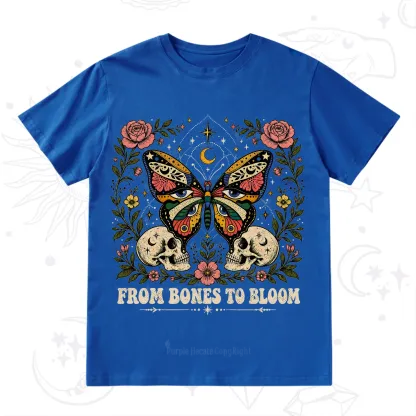 Purplehecate From Bones to Bloom Butterfly T-Shirt