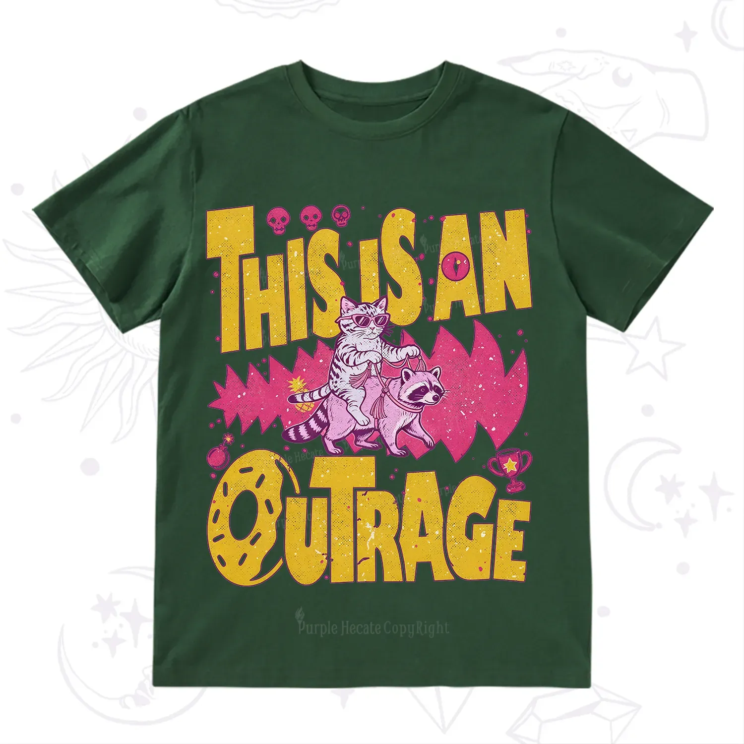 Purplehecate This Is An Outrage Angry Raccoons T-Shirt
