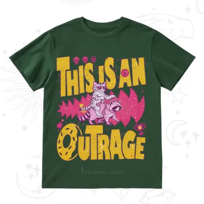 Purplehecate This Is An Outrage Angry Raccoons T-Shirt