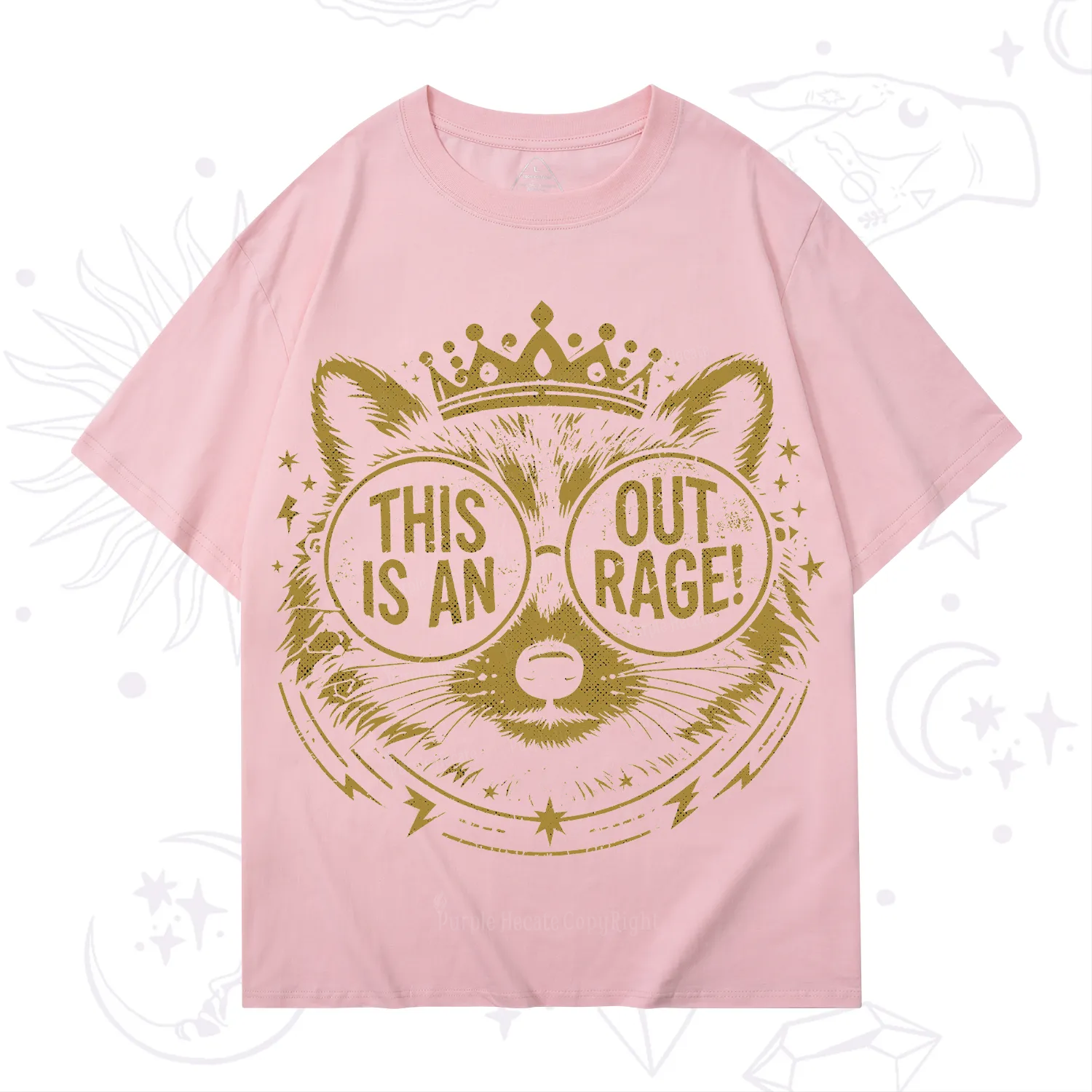 Purplehecate Royal Raccoon Rage T-Shirt