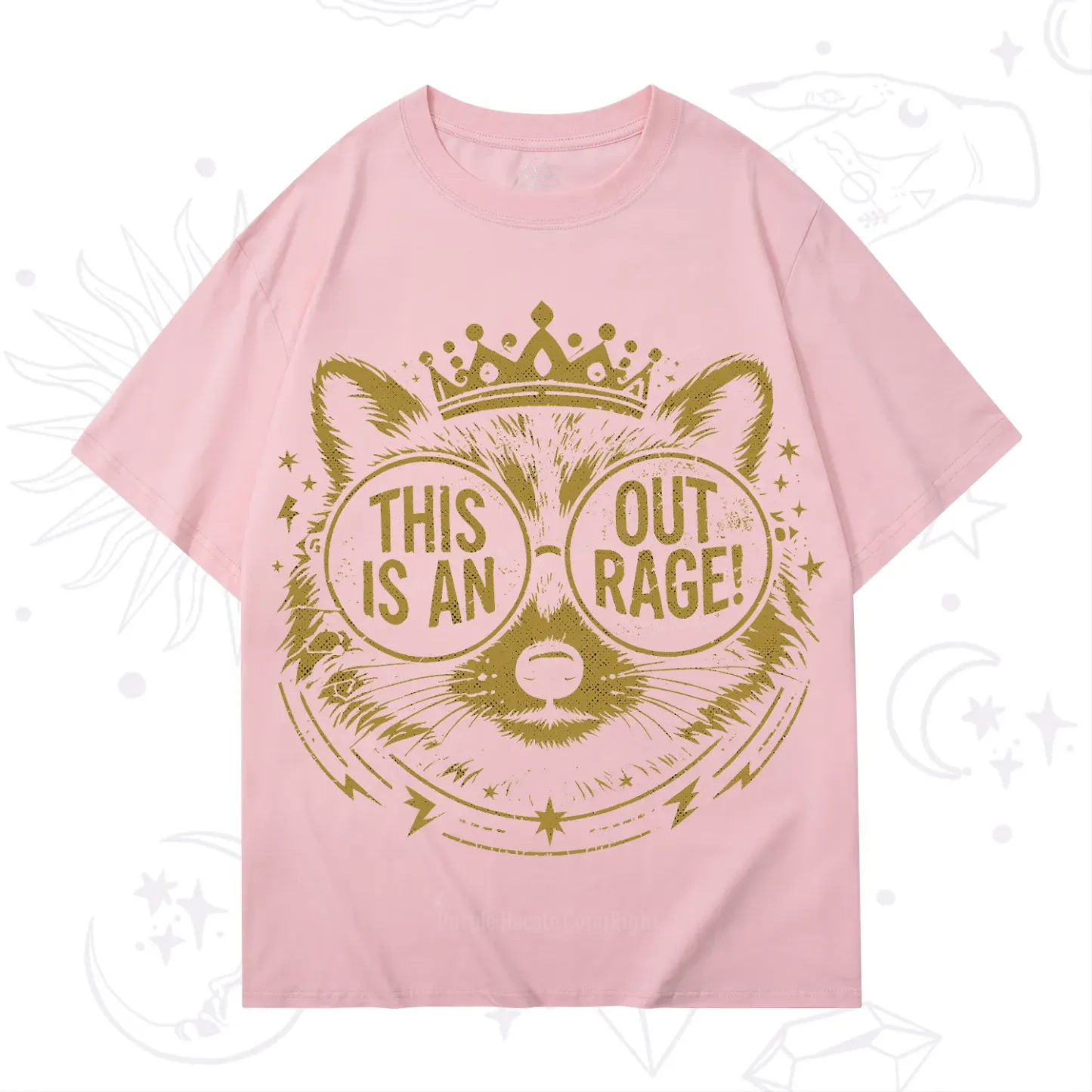 Purplehecate Royal Raccoon Rage T-Shirt
