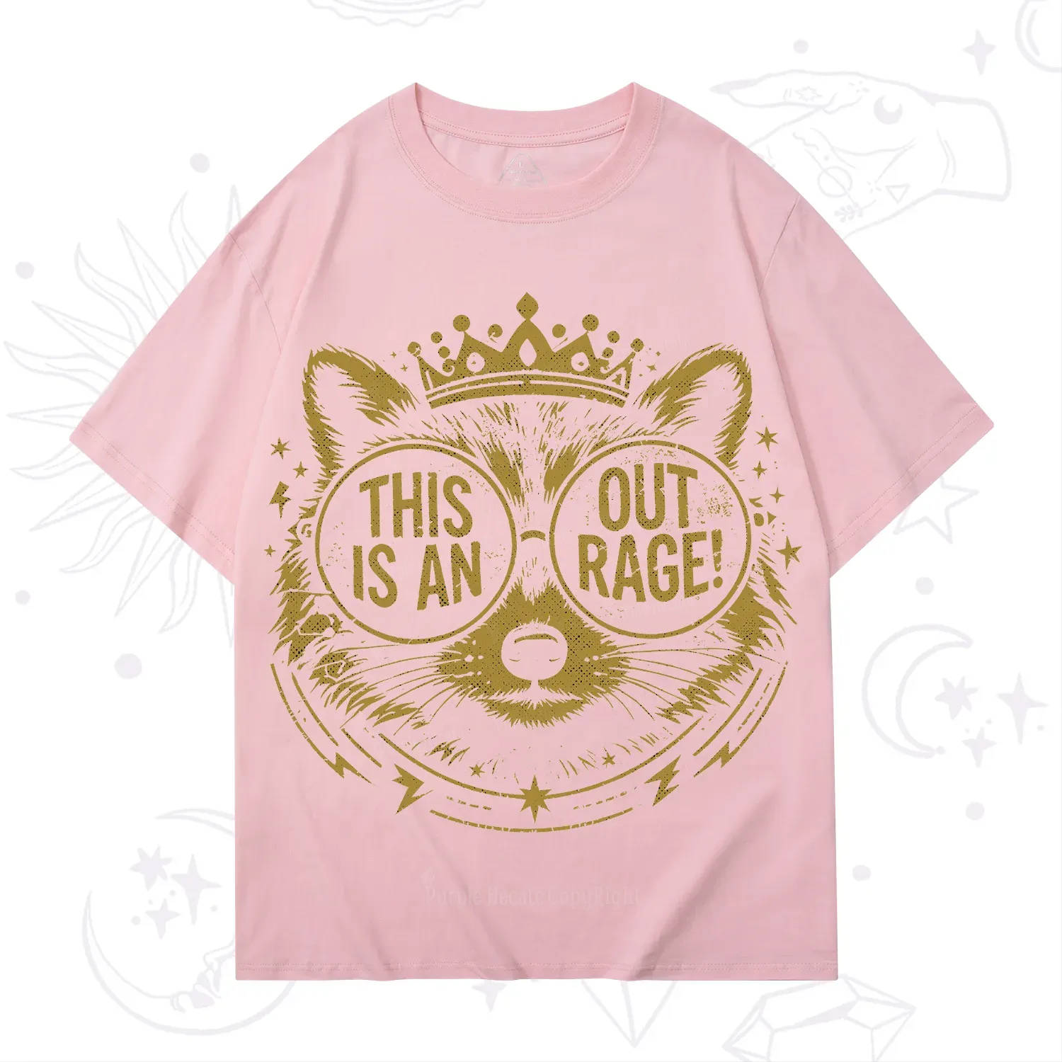 Purplehecate Royal Raccoon Rage T-Shirt
