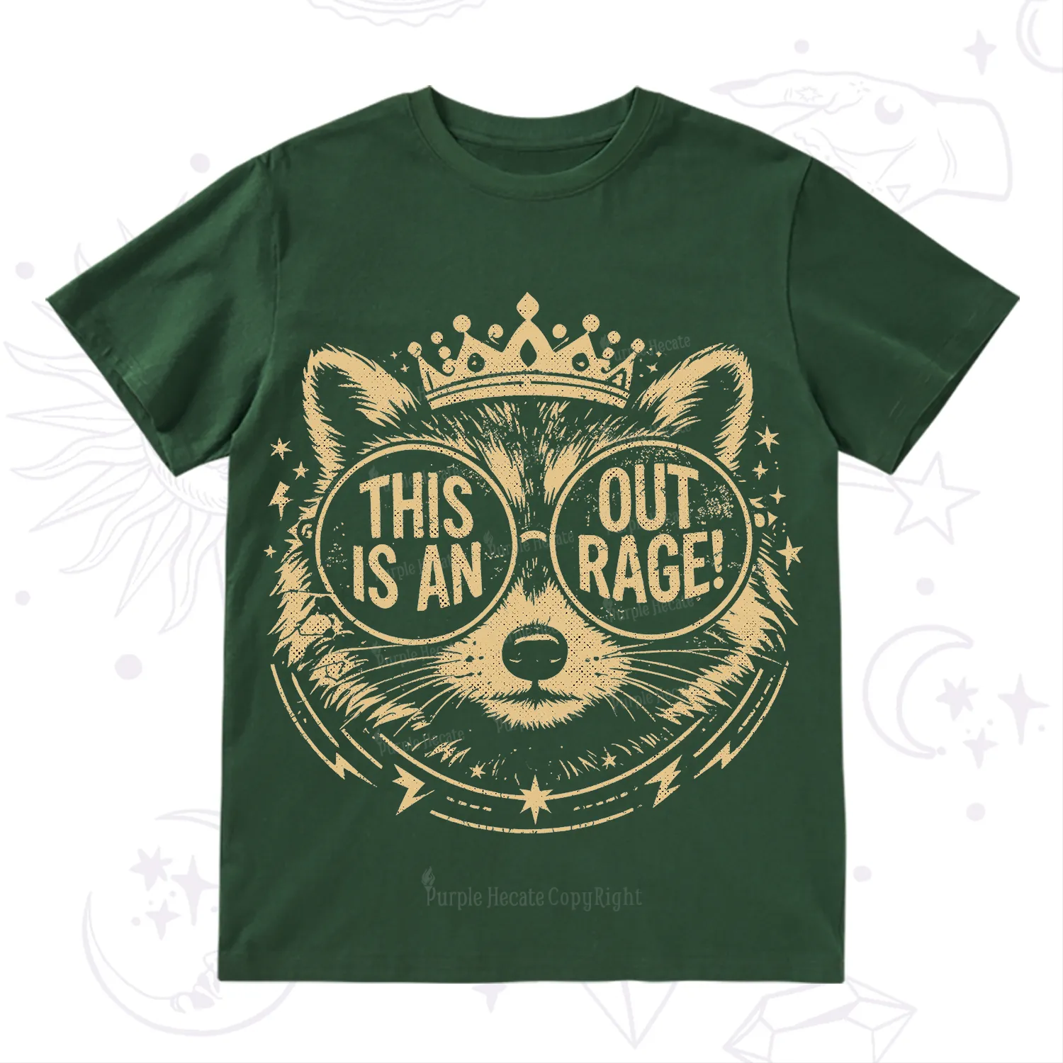 Purplehecate Royal Raccoon Rage T-Shirt