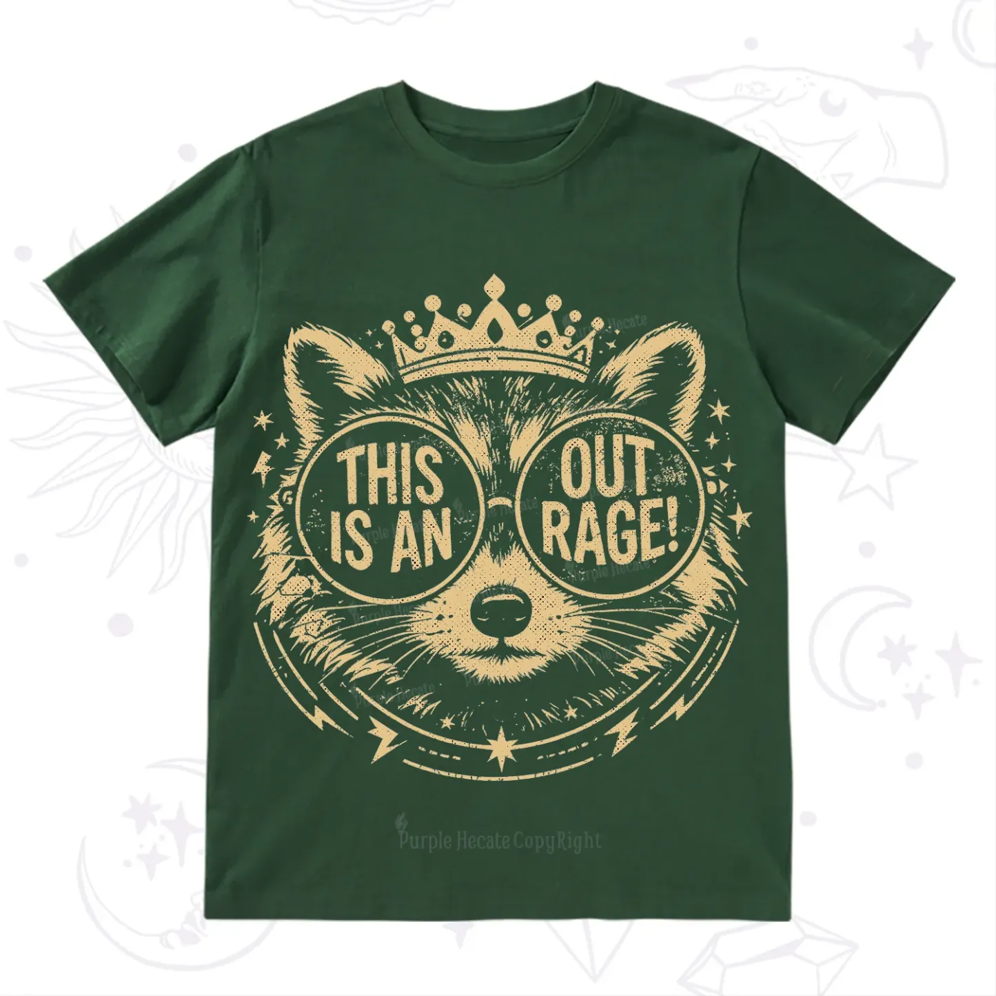 Purplehecate Royal Raccoon Rage T-Shirt
