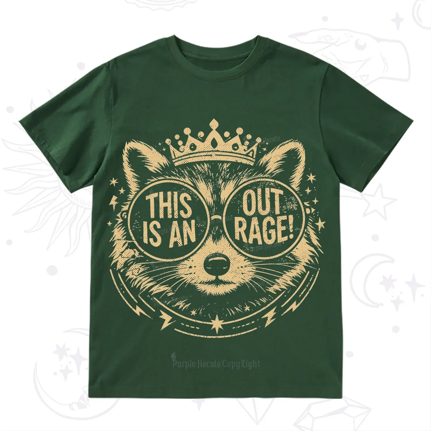 Purplehecate Royal Raccoon Rage T-Shirt
