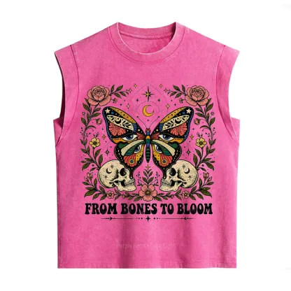 Purplehecate From Bones to Bloom Butterfly Vintage Washed Tank