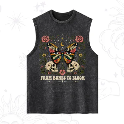 Purplehecate From Bones to Bloom Butterfly Washed Tank