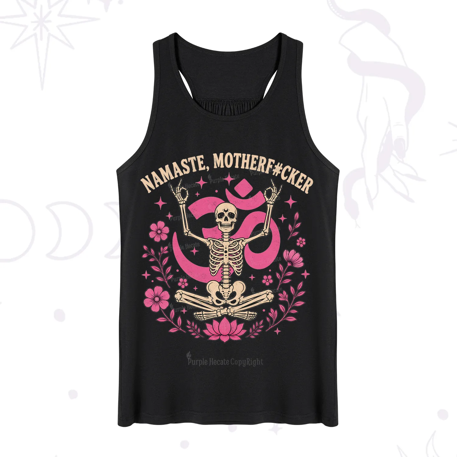 Purplehecate Namaste Motherf*cker Skeleton Tank