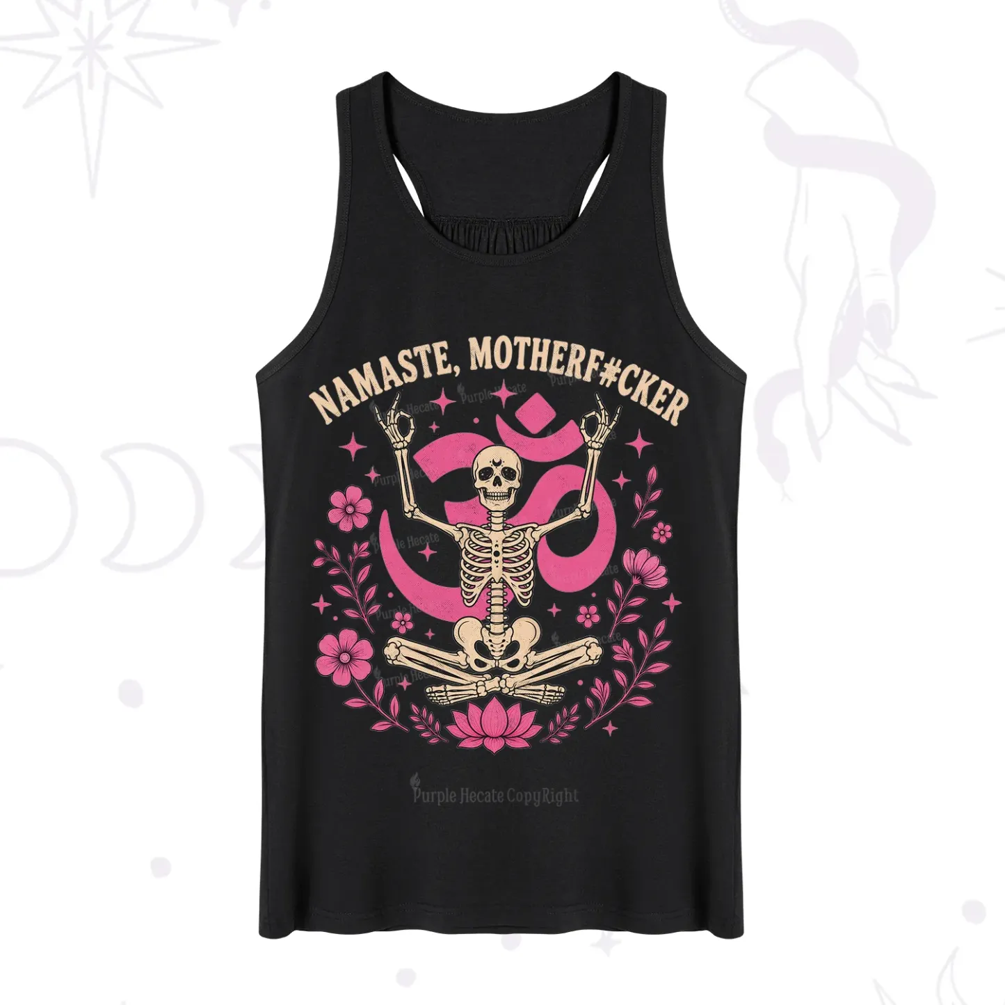 Purplehecate Namaste Motherf*cker Skeleton Tank