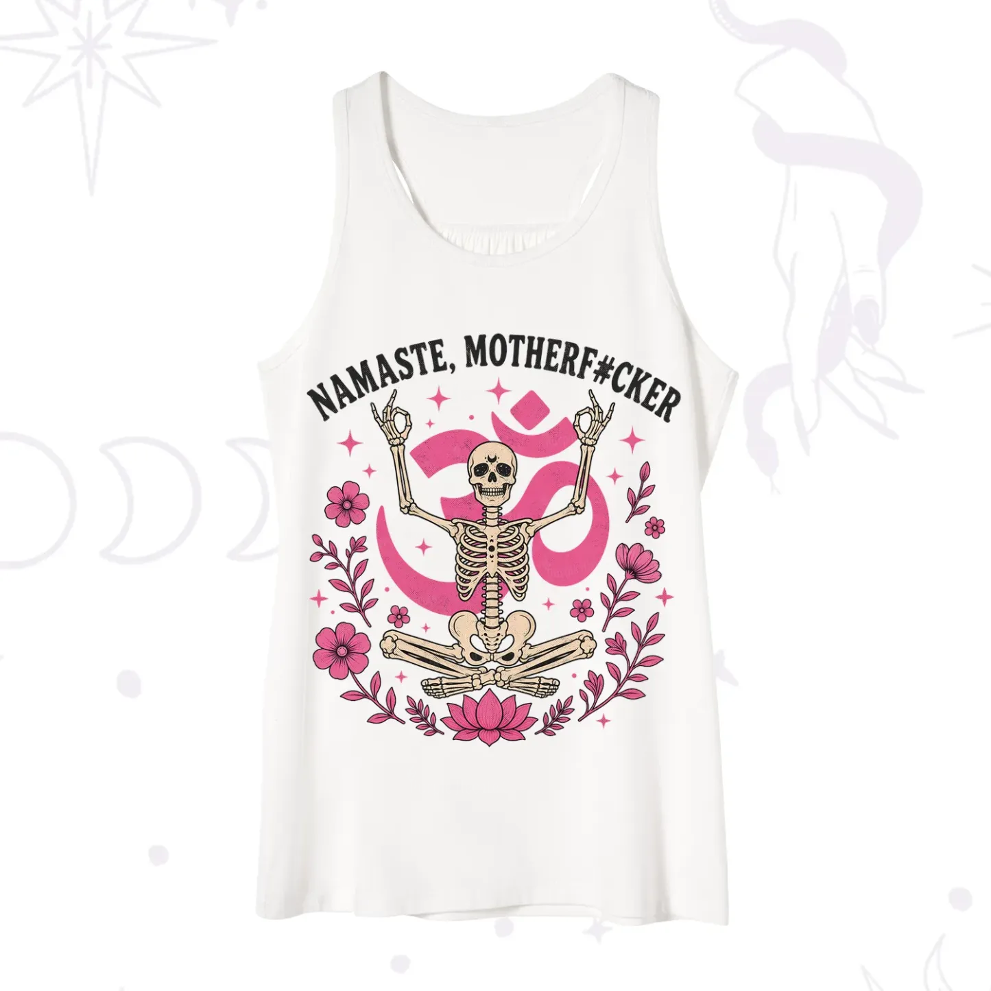 Purplehecate Namaste Motherf*cker Skeleton Tank