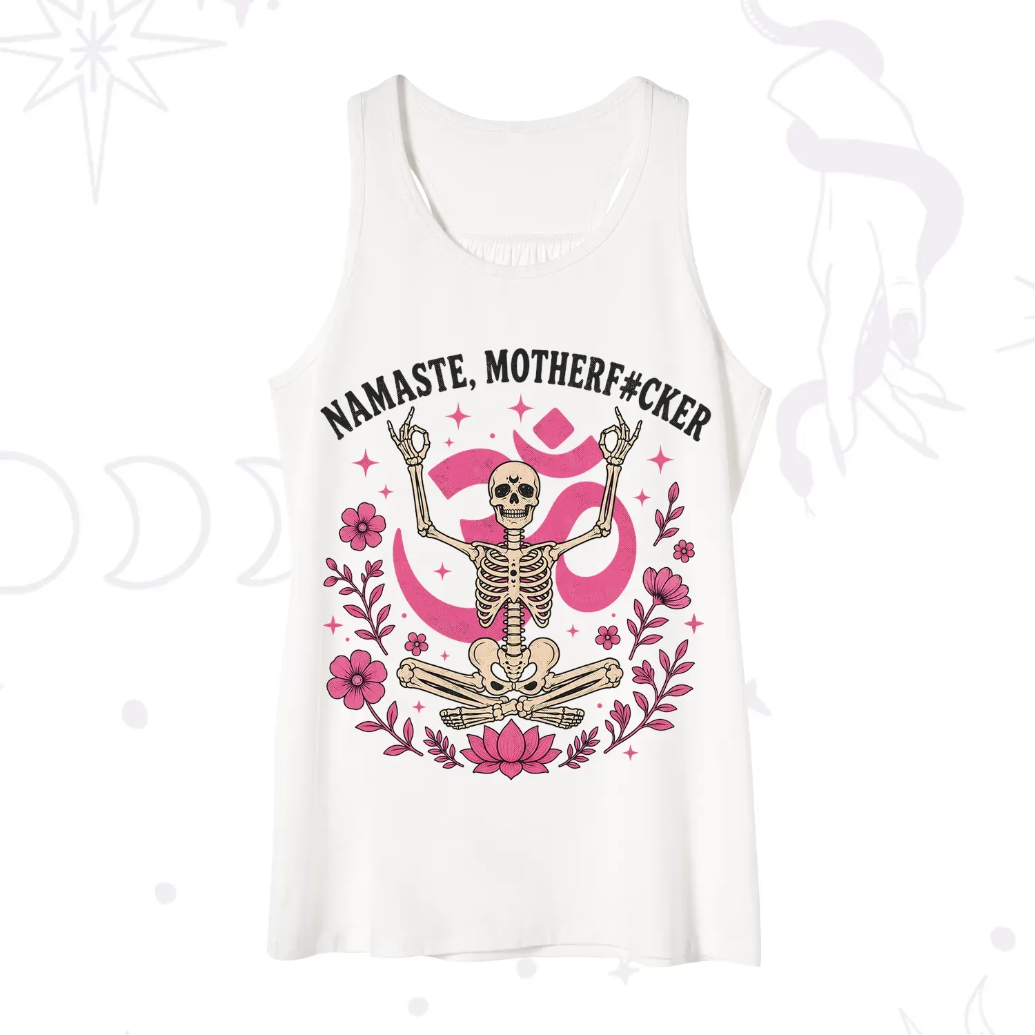 Purplehecate Namaste Motherf*cker Skeleton Tank