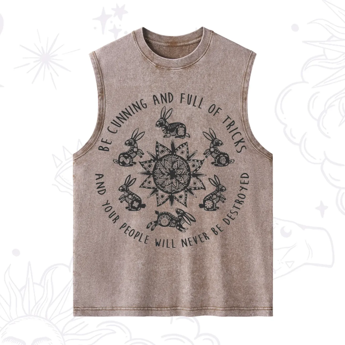 Purplehecate Cunning Rabbit Protection Spell Washed Tank