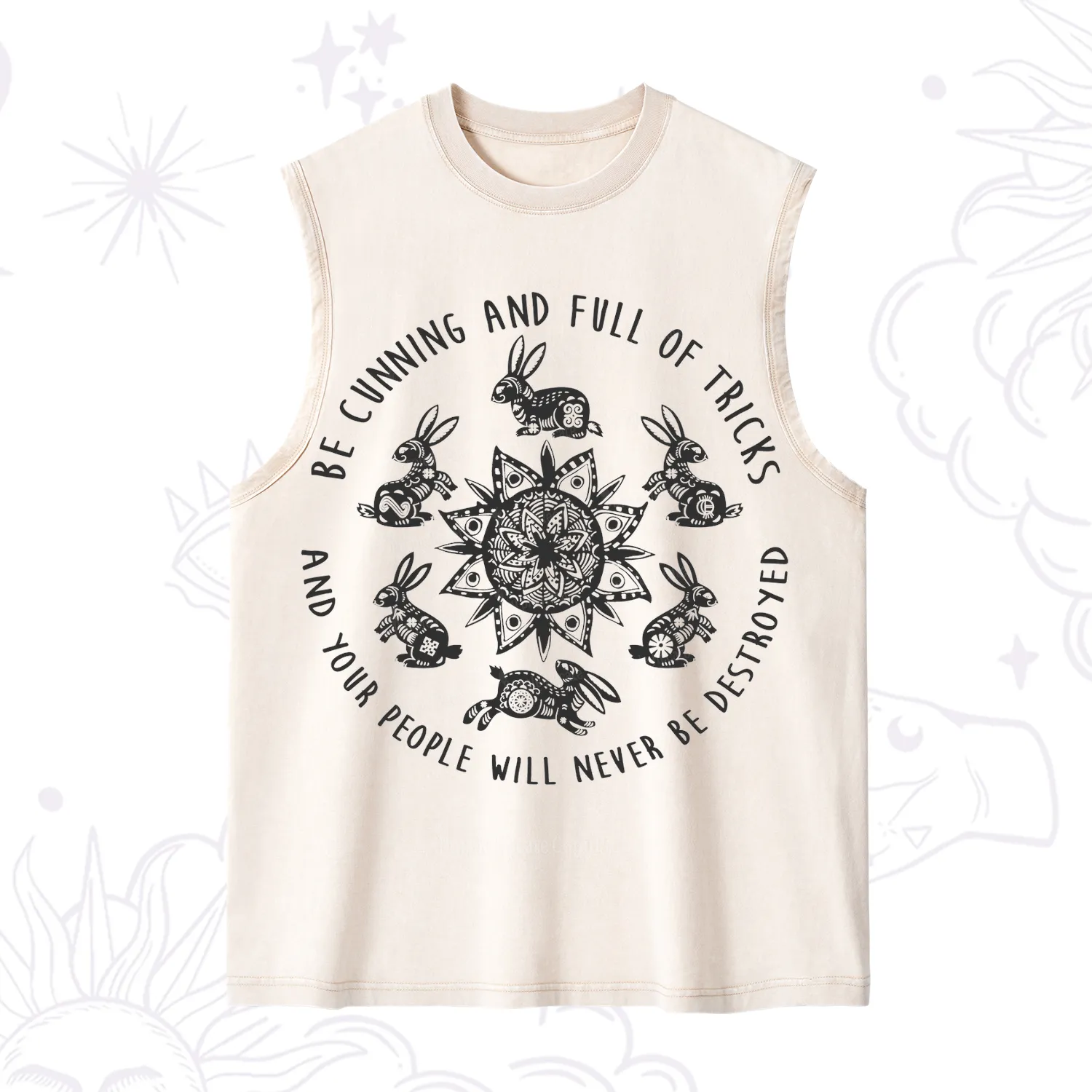 Purplehecate Cunning Rabbit Protection Spell Washed Tank