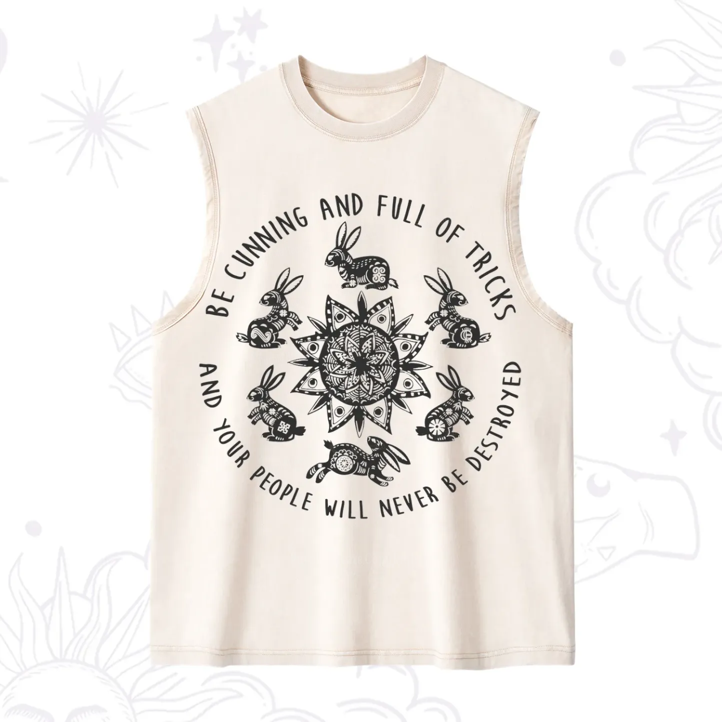 Purplehecate Cunning Rabbit Protection Spell Washed Tank