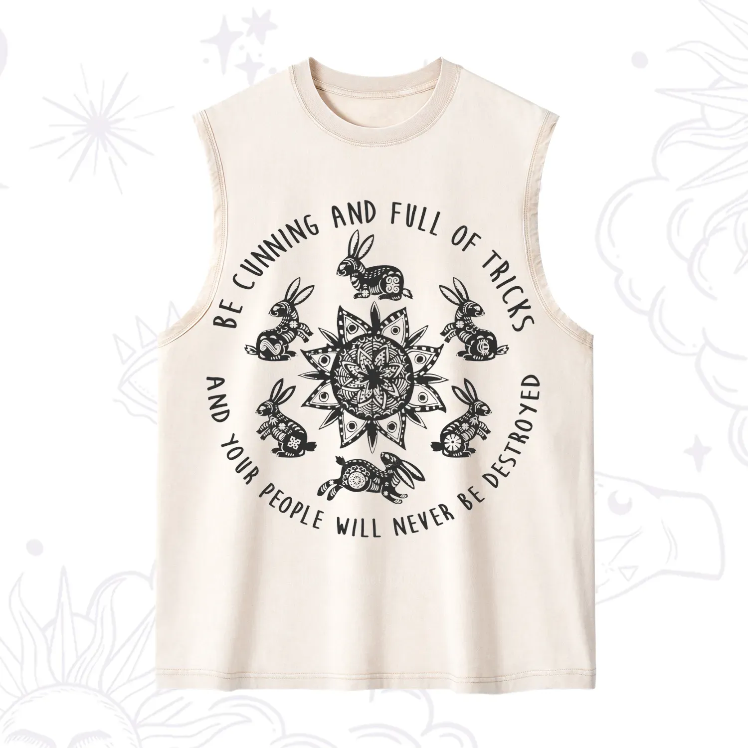 Purplehecate Cunning Rabbit Protection Spell Washed Tank