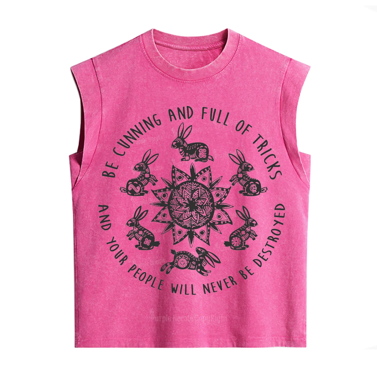 Purplehecate Cunning Rabbit Protection Spell Vintage Washed Tank