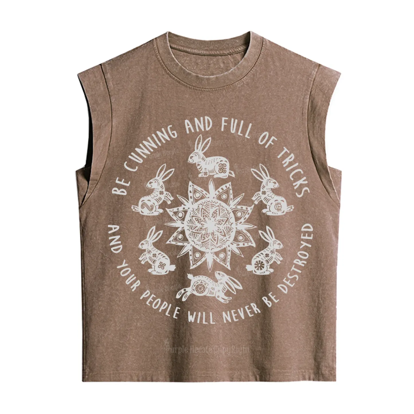 Purplehecate Cunning Rabbit Protection Spell Vintage Washed Tank