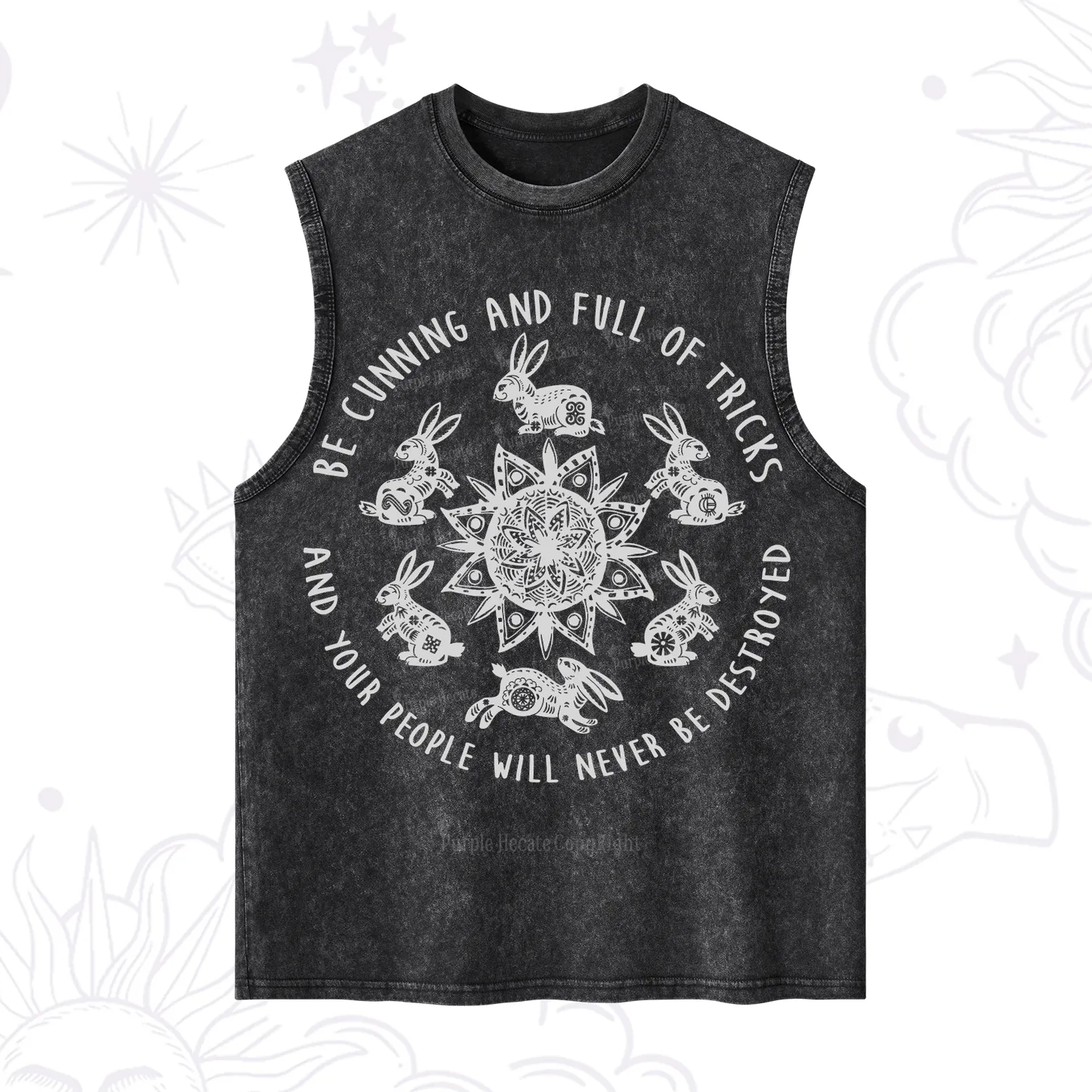 Purplehecate Cunning Rabbit Protection Spell Washed Tank