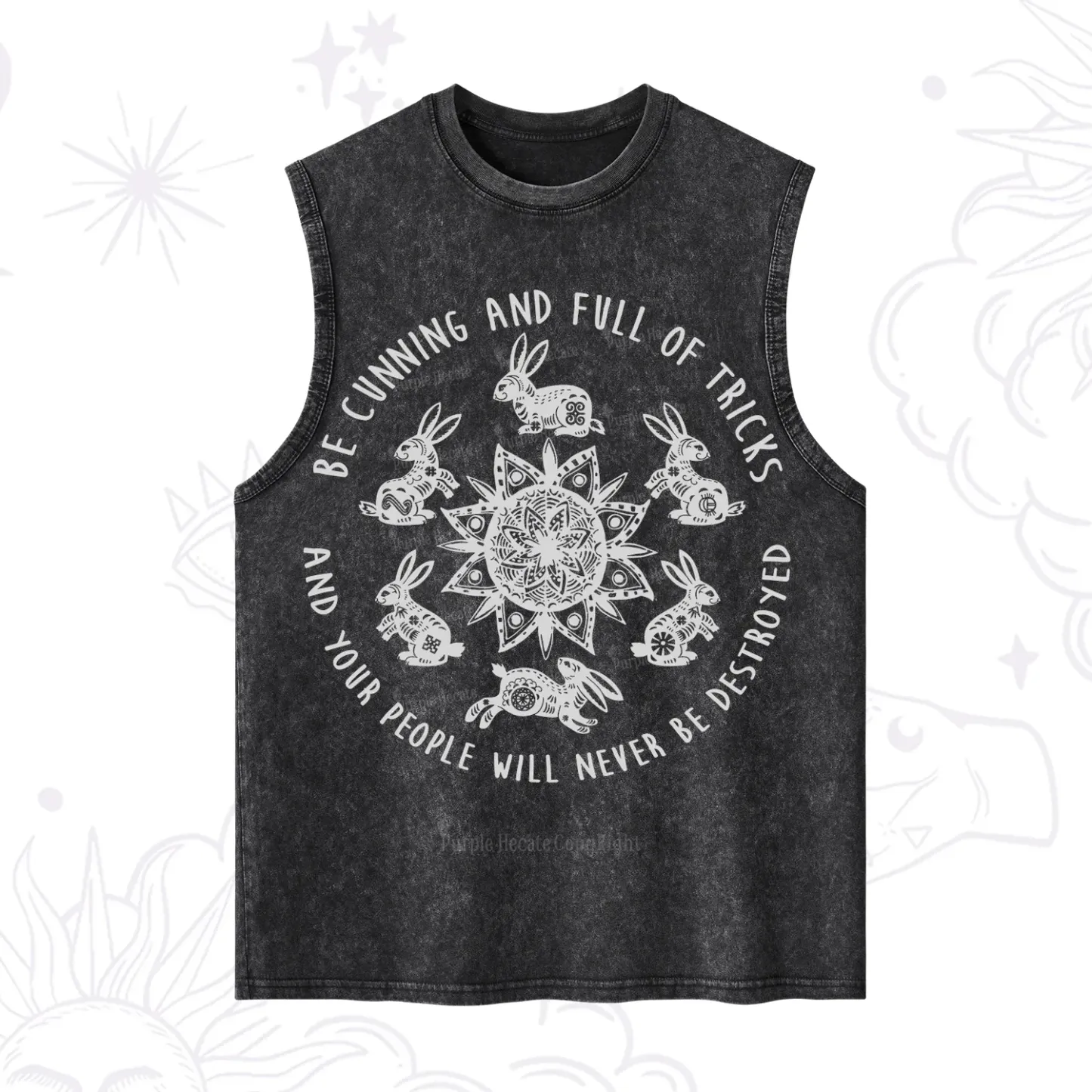 Purplehecate Cunning Rabbit Protection Spell Washed Tank