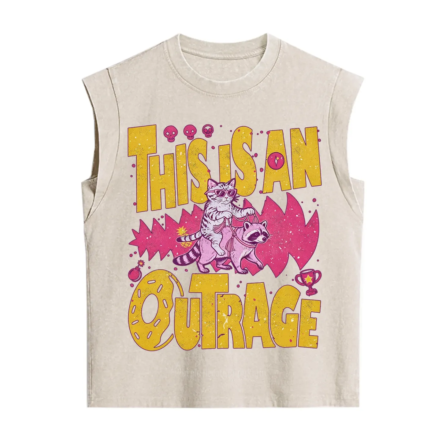 Purplehecate This Is An Outrage Angry Raccoons Vintage Washed Tank