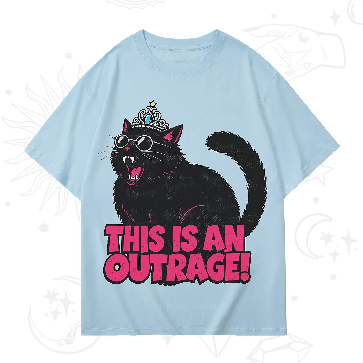 Purplehecate This is an outrage Princess Cat T-Shirt